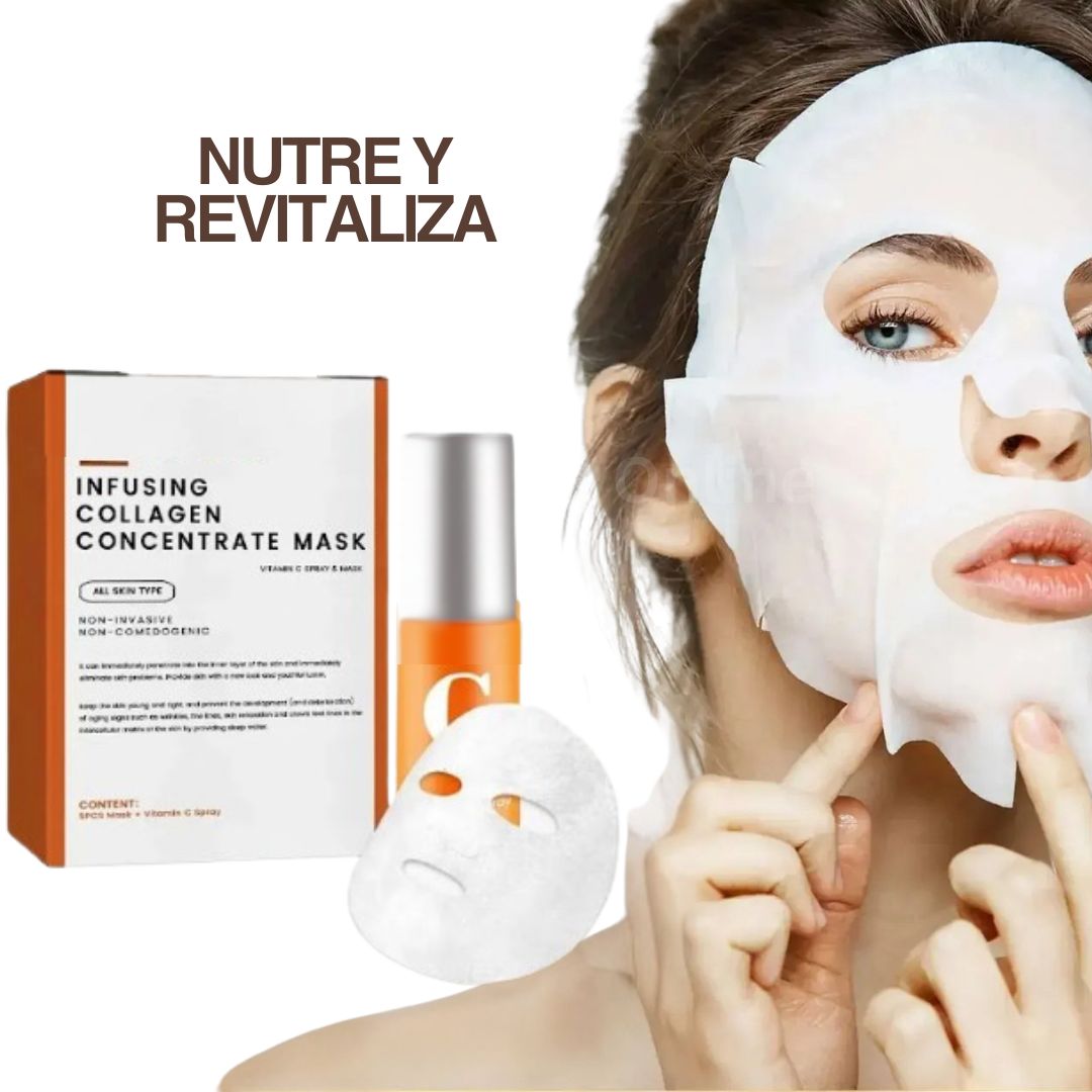 Kit Facial Premium (Masajeador + Colágeno + Mascarilla) Nutre y Revitaliza Rostro y Cuello - Solo hoy 40% de Dcto.